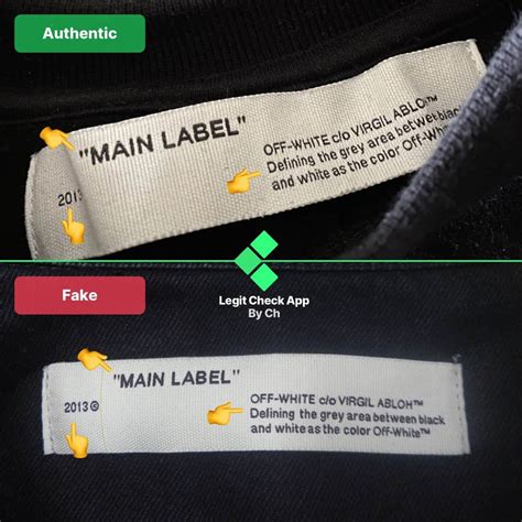 real off white tag